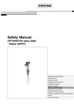 KROHNE OPTISWITCH 3x00 C Double Relay SIL Manuel du propriétaire