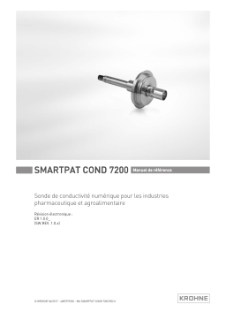 KROHNE SMARTPAT COND 7200 Manuel utilisateur