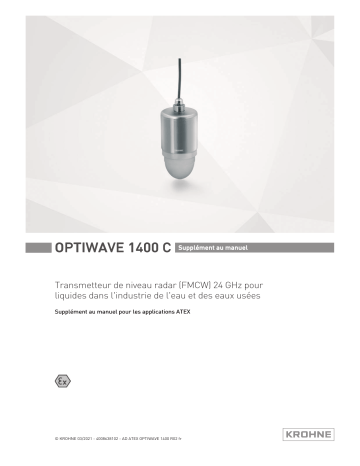 KROHNE OPTIWAVE 1400 ATEX Manuel du propriétaire | Fixfr