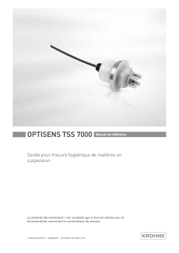 KROHNE OPTISENS TSS 7000 Manuel utilisateur