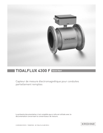 KROHNE TIDALFLUX 4300 F Guide de démarrage rapide | Fixfr