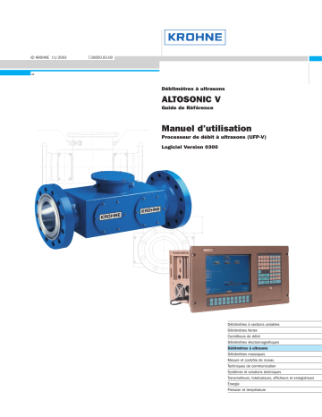 KROHNE ALTOSONIC V Manuel du propriétaire | Fixfr