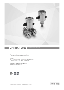 KROHNE OPTIBAR PM | DP 3050 Ex ia Manuel du propriétaire