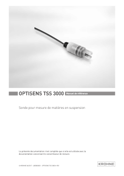 KROHNE OPTISENS TSS 3000 Manuel utilisateur