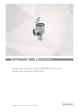 KROHNE OPTIWAVE 3500 C Manuel utilisateur