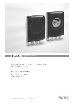 KROHNE IFC 050 Converter Modbus Manuel du propriétaire