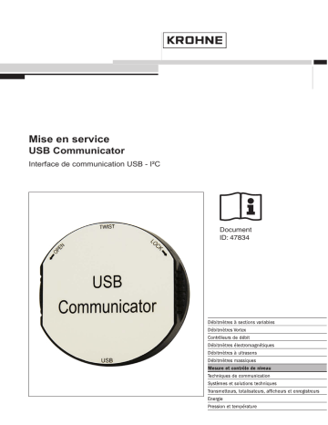 KROHNE OPTISOUND USB Communicator Manuel du propriétaire | Fixfr