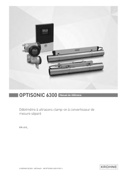 KROHNE OPTISONIC 6300 V2 (initial sensor rails) Manuel utilisateur
