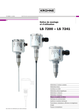 KROHNE LS 72xx (Limit switch liquids) Manuel du propriétaire