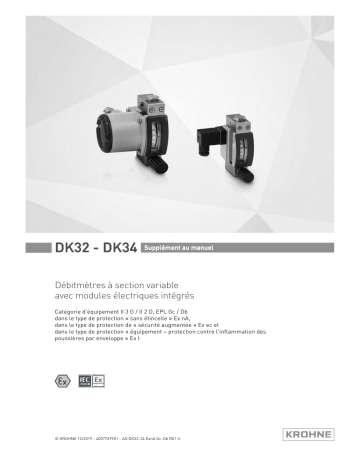 KROHNE DK 32 | DK 34 ATEX / IECEx Ex-nA | Ex-ec Manuel du propriétaire | Fixfr