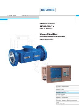 KROHNE ALTOSONIC V Modbus Manuel du propriétaire