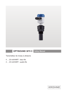 KROHNE OPTISOUND 30x0 C SIL Manuel du propriétaire