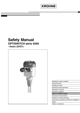 KROHNE OPTISWITCH 5xx0 C Double Relay SIL Manuel du propriétaire