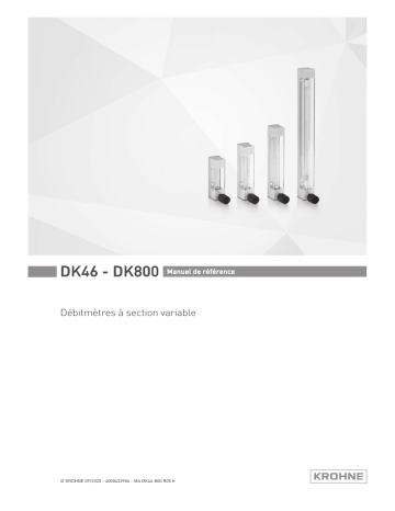 KROHNE DK 46 | 47 | 48 | 800 Manuel utilisateur | Fixfr