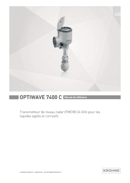 KROHNE OPTIWAVE 7400 C Manuel utilisateur