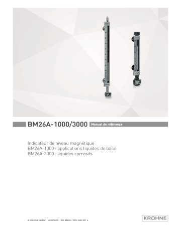 KROHNE BM26A-1000 | BM26A-3000 Manuel utilisateur | Fixfr