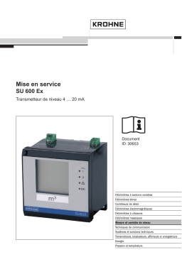 KROHNE SU 600 (OPTISWITCH) Ex Signal conditioning instrument Manuel du propriétaire