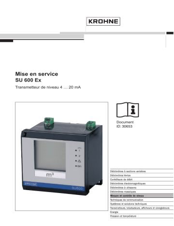 KROHNE SU 600 (OPTISWITCH) Ex Signal conditioning instrument Manuel du propriétaire | Fixfr