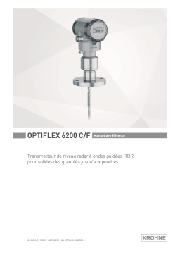 KROHNE OPTIFLEX 6200 C/F Manuel utilisateur