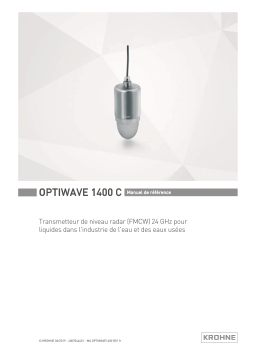 KROHNE OPTIWAVE 1400 C Manuel du propriétaire