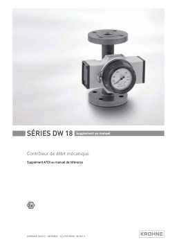 KROHNE DW 181 | 182 | 183 | 184 ATEX Manuel du propriétaire