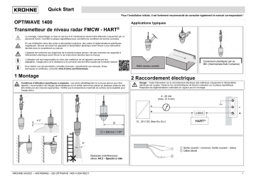 KROHNE OPTIWAVE 1400 C Guide de démarrage rapide | Fixfr