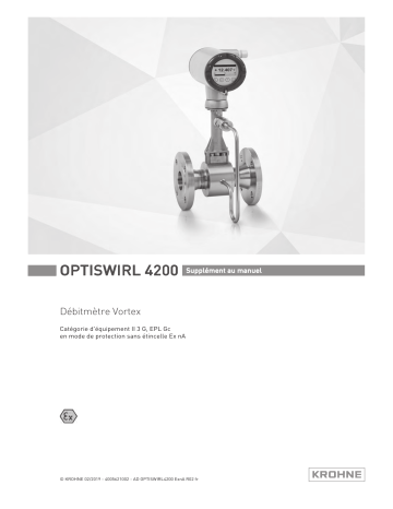 KROHNE OPTISWIRL 4200 ATEX / IECEx Ex-nA Manuel du propriétaire | Fixfr