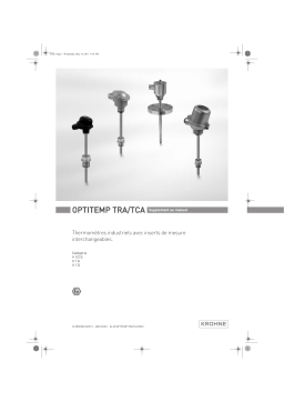 KROHNE OPTITEMP TRA | TCA Ex Manuel du propriétaire