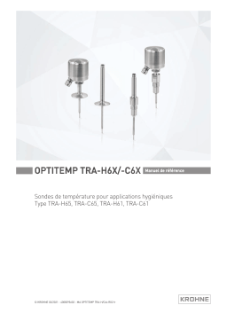 KROHNE OPTITEMP TRA-H6X/-C6X Manuel utilisateur