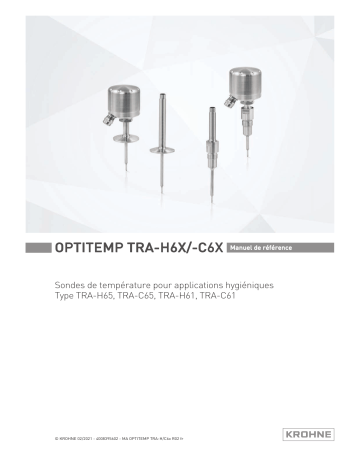 KROHNE OPTITEMP TRA-H6X/-C6X Manuel utilisateur | Fixfr