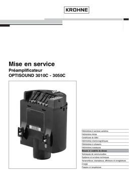 KROHNE OPTISOUND 3010 C | 3050 C Electronics module Manuel du propriétaire