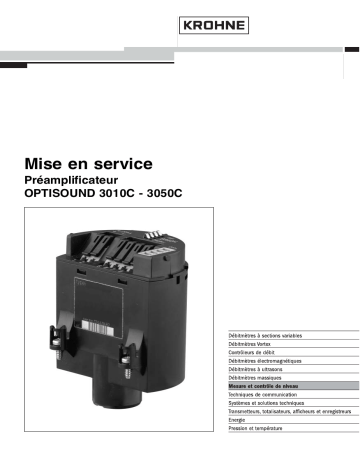 KROHNE OPTISOUND 3010 C | 3050 C Electronics module Manuel du propriétaire | Fixfr