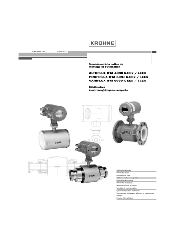 KROHNE ALTOFLUX 4080K | PROFIFLUX 5080K | VARIFLUX 6080K | EEx | ATEX Manuel du propriétaire | Fixfr