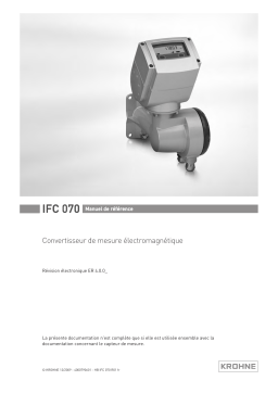 KROHNE IFC 070 Converter Manuel utilisateur