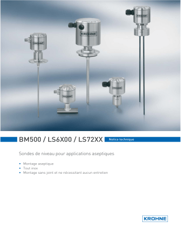 KROHNE LS 72xx (hygienic) Fiche technique | Fixfr