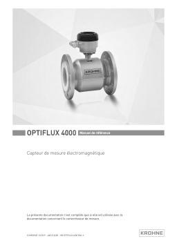 KROHNE OPTIFLUX 4000 Manuel utilisateur