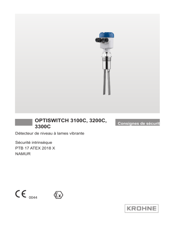 KROHNE OPTISWITCH 3x00 NAMUR ATEX Ex-i Manuel du propriétaire | Fixfr