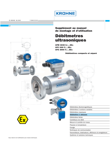 KROHNE UFM 3030 EEx Manuel du propriétaire | Fixfr