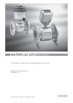 KROHNE WATERFLUX 3070 V2 Manuel utilisateur