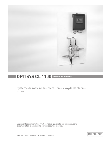 KROHNE OPTISYS CL 1100 Manuel utilisateur | Fixfr