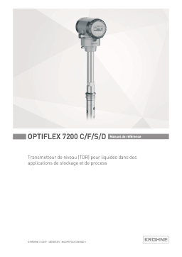 KROHNE OPTIFLEX 7200 C/F/S/D Manuel utilisateur