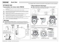 KROHNE OPTIWAVE 5200 C/F Guide de démarrage rapide