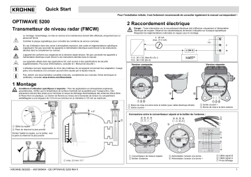 KROHNE OPTIWAVE 5200 C/F Guide de démarrage rapide | Fixfr