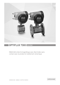 KROHNE OPTIFLUX 7300 Guide de démarrage rapide