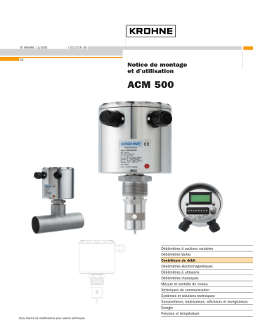 KROHNE ACM 500 Manuel utilisateur | Fixfr