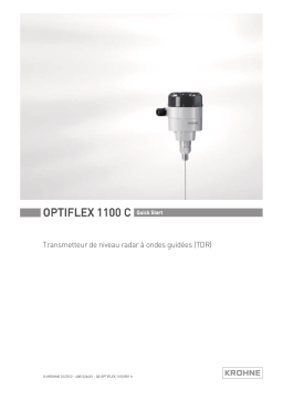 KROHNE OPTIFLEX 1100 C Guide de démarrage rapide