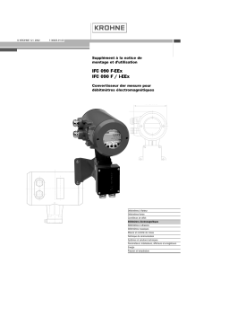 KROHNE IFC 090F Converter EEx | ATEX Manuel du propriétaire