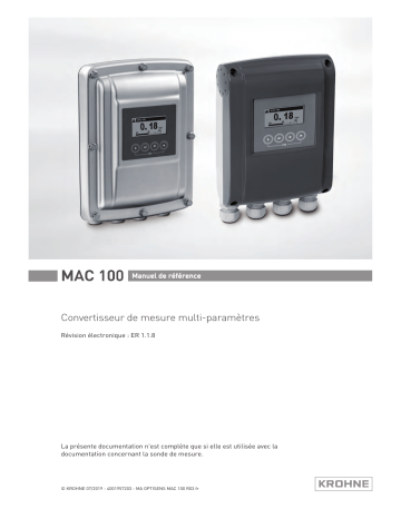 KROHNE MAC 100 Manuel utilisateur | Fixfr