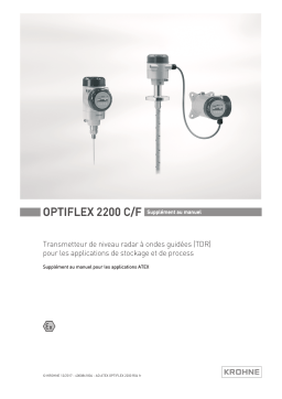 KROHNE OPTIFLEX 2200 ATEX Manuel du propriétaire