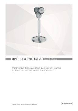 KROHNE OPTIFLEX 8200 C/F/S Manuel utilisateur